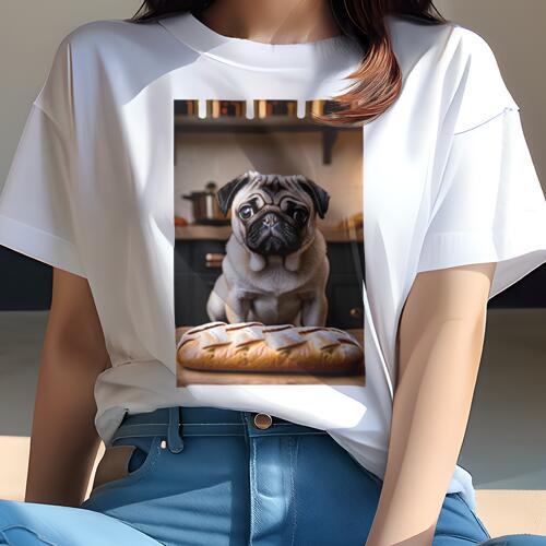 パグ Tシャツ 犬愛 ユニークデザインレディース 犬ファン 半袖 春夏 プリント 大人カジュアル かわいい..