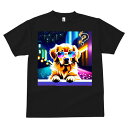 ゴールデンレトリバー Tシャツ 犬愛 ユニークデザインメンズ キッズ 犬ファン 半袖 春夏 プリント 大人カジュアル かわいい 人間用 ギフト 個性的 猛暑対策 サングラス ゴールデンレトリバー 夜景 イルミネーション 疑問符