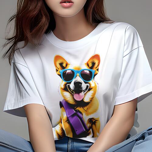コーギー Tシャツ 犬愛 ユニークデザインレディース 犬ファン 半袖 春夏 プリント 大人カジュアル かわ..