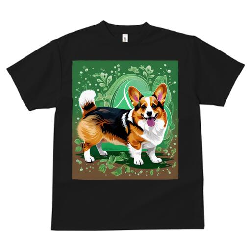 コーギー Tシャツ 犬愛 ユニークデザインメンズ キッズ 犬ファン 半袖 春夏 プリント 大人カジュアル かわいい 人間用 ギフト 個性的 猛暑対策 背景 コーギー 植物 緑 コーギー Tシャツ 犬愛 ユニークデザインメンズ キッズ 犬ファン 半袖 春夏 プリント 大人カジュアル かわいい 人間用 ギフト 個性的 猛暑対策 背景 コーギー 植物 緑