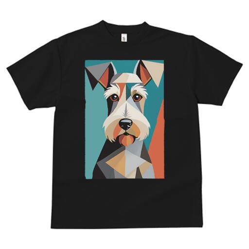 シュナウザー Tシャツ 犬愛 ユニークデザインメンズ キッズ 犬ファン 半袖 春夏 プリント 大人カジュアル かわいい 人間用 ギフト 個性的 猛暑対策 幾何学的 シュナウザー アート