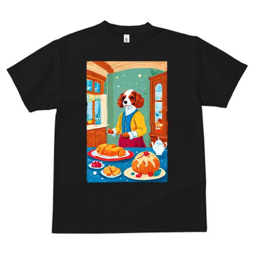 キャバリア Tシャツ 犬愛 ユニークデザインメンズ キッズ 犬ファン 半袖 春夏 プリント 大人カジュアル..