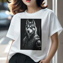 シベリアンハスキー Tシャツ 犬愛 ユニークデザインレディース 犬ファン 半袖 春夏 プリント 大人カジュアル かわいい 人間用 ギフト 個性的 猛暑対策 ジャ...