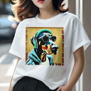 ラブラドールレトリバー Tシャツ 犬愛 ユニークデザインレディース 犬ファン 半袖 春夏 プリント 大人カジュアル かわいい 人間用 ギフト 個性的 猛暑対策 ヘッドホン ラブラドールレトリバー サングラス パーカー