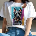 ミニチュアシュナウザー Tシャツ 犬愛 ユニークデザインレディース 犬ファン 半袖 春夏 プリント 大人カジュアル かわいい 人間用 ギフト 個性的 猛暑対策 ...