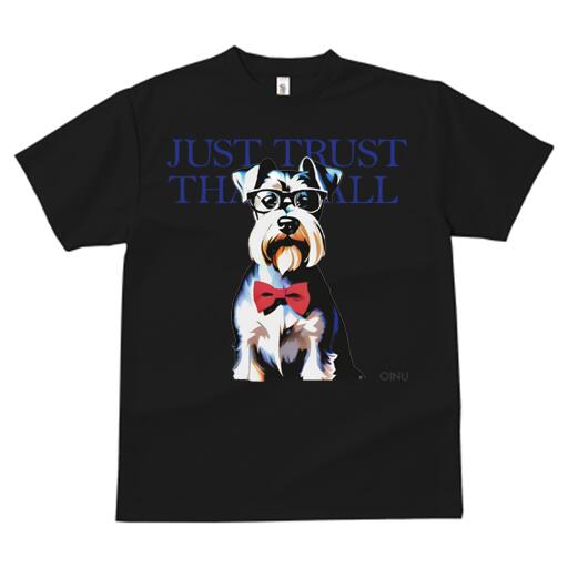 ミニチュアシュナウザー Tシャツ 犬愛 ユニークデザインメンズ キッズ 犬ファン 半袖 春夏 プリント 大人カジュアル かわいい 人間用 ギフト 個性的 猛暑対策 メガネ ミニチュアシュナウザー 蝶ネクタイ