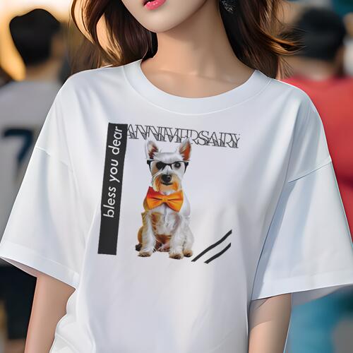 ウエストハイランドホワイトテリア Tシャツ 犬愛 ユニークデザインレディース 犬ファン 半袖 春夏 プリ..