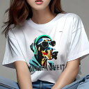 ロットワイラー Tシャツ 犬愛 ユニークデザインレディース 犬ファン 半袖 春夏 プリント 大人カジュアル かわいい 人間用 ギフト 個性的 猛暑対策 ヘッドホン ロットワイラー サングラス