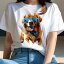 ゴールデンレトリバー Tシャツ 犬愛 ユニークデザインレディース 犬ファン 半袖 春夏 プリント 大人カ..