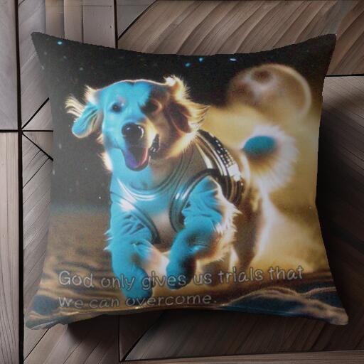 宇宙 ゴールデンレトリバー 月 クッションカバー 45×45cm アニマル柄 おしゃれ 可愛い クッション本体..