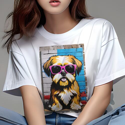 シーズー Tシャツ 犬愛 ユニークデザインレディース 犬ファン 半袖 春夏 プリント 大人カジュアル かわ..
