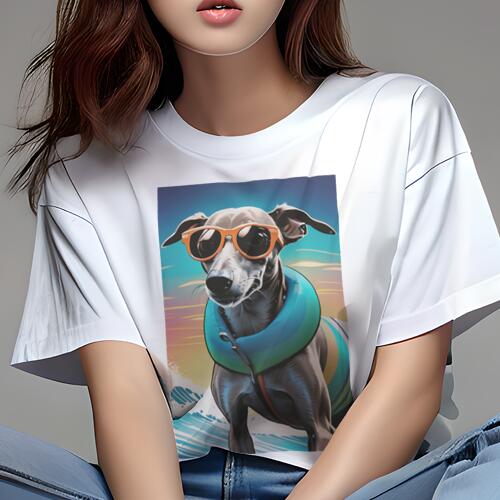 イタリアングレーハウンド Tシャツ 犬愛 ユニークデザインレディース 犬ファン 半袖 春夏 プリント 大..