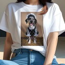 ダルメシアン Tシャツ 犬愛 ユニークデザインレディース 犬ファン 半袖 春夏 プリント 大人カジュアル かわいい 人間用 ギフト 個性的 猛暑対策 メイド服 ダルメシアン 水玉模様 カチューシャ