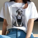 ダルメシアン Tシャツ 犬愛 ユニークデザインレディース 犬ファン 半袖 春夏 プリント 大人カジュアル かわいい 人間用 ギフト 個性的 猛暑対策 メイド服 ダルメシアン コスチューム 水玉