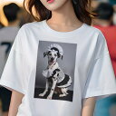 ダルメシアン Tシャツ 犬愛 ユニークデザインレディース 犬ファン 半袖 春夏 プリント 大人カジュアル かわいい 人間用 ギフト 個性的 猛暑対策 メイド服 ダルメシアン コスチューム