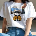 シーズー Tシャツ 犬愛 ユニークデザインレディース 犬ファン 半袖 春夏 プリント 大人カジュアル かわいい 人間用 ギフト 個性的 猛暑対策 スキー シーズー 冬 雪山 ジャケット