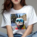 シーズー Tシャツ 犬愛 ユニークデザインレディース 犬ファン 半袖 春夏 プリント 大人カジュアル かわいい 人間用 ギフト 個性的 猛暑対策 スキー シーズー 冬 雪 スキーウェア