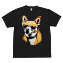 コーギー Tシャツ 犬愛 ユニークデザインメンズ キッズ 犬ファン 半袖 春夏 プリント 大人カジュアル かわいい 人間用 ギフト 個性的 猛暑対策 サングラス コーギー ジャケット