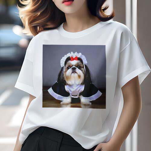 シーズー Tシャツ 犬愛 ユニークデザインレディース 犬ファン 半袖 春夏 プリント 大人カジュアル かわ..