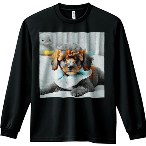 乐天商城 - 文字 トイプードル パーティー 夜 ベッド アヒルのぬいぐるみ 長袖Tシャツ 人間用 メンズ 秋春夏 プリント レジャー アウトドア カジュアル かわいい