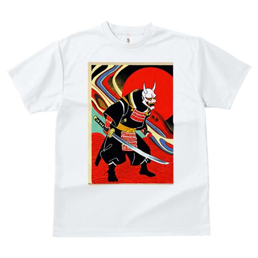 Tシャツ 和風 和柄 男気 和モダン 日本画風 浮世絵風 ヤンキー アウトローレディース 半袖 春夏 プリント カジュアル ジャパニーズ 人間用 かっこいい 侍 鬼 日本画 武士 刀