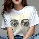 Tシャツ 臓器 人体 解剖図 ギフト ユニークデザイン レディース 半袖 春夏 プリント 大人カジュアル 猛暑対策 人間用 目 瞳 まつげ 眉毛 視線