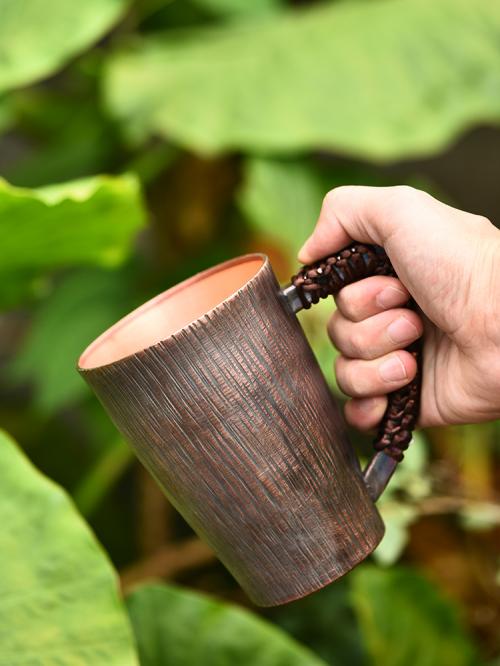 お茶 コップ 紅茶 コーヒー お酒 食器 キッチン用品 お茶会 プレゼント 冷たい シンプル 光沢 おしゃれ 銅 ティーカップ 耐熱 セット