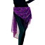 ベリーダンスヒップスカーフ レディース ダンス 衣装 スカート 腰巻き ステージ 衣装 小物 レッスンウェア レッスン着 おしゃれ 紫 青 黒
