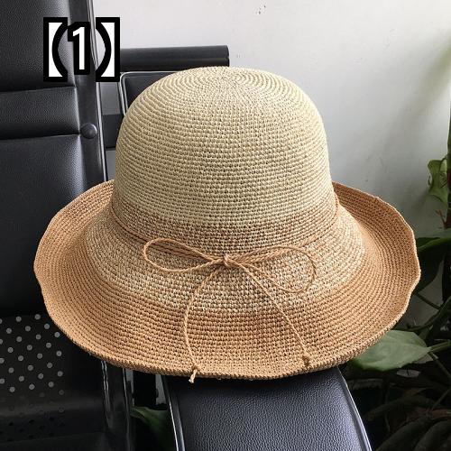 2021年夏の新作 キャペリン帽子 麦わら帽子 高品質 手作り かぎ針編み 大きなつば 夏 日焼け止め 日よけ帽子 女性