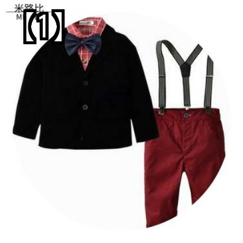 スーツ セット 子供 男の子 シャツ ジャケット 蝶ネクタイ ズボン サスペンダー フォーマルウェア コート