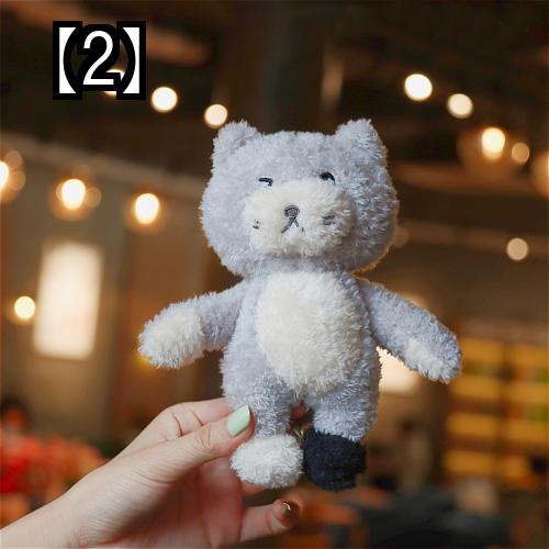 キーホルダー キーリング キーケース ぬいぐるみ ストラップ マスコット クマ ネコ カエル 子ども キャラクター かわいい レトロ