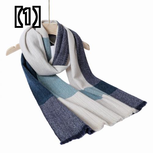 マフラー スカーフ 男女兼用 カップル シンプル カジュアル おしゃれ エレガント チェック柄 秋冬 手作り 暖かい 快適 休日 イベント