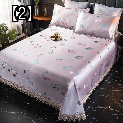 ベッドカバー 冬 セット フリル 姫 ベッドスカート 寝具 サテン 星 フルーツ チェック柄 薄手 やわらかい おしゃれ ピンク 緑