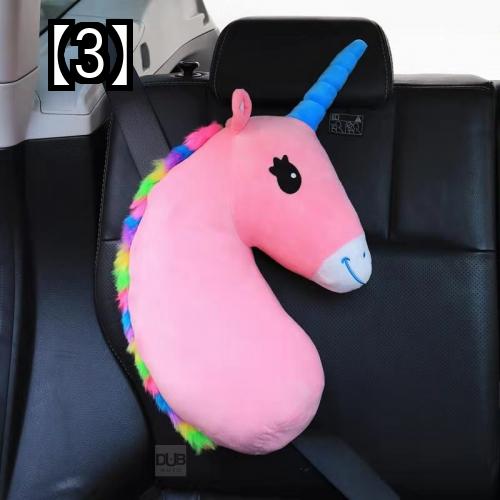 シートベルト 枕 子供 クッション カバー かわいい 肩 首 キャラクター 保護 柔らかい 車用品 睡眠 ユニコーン ピンク 青 2