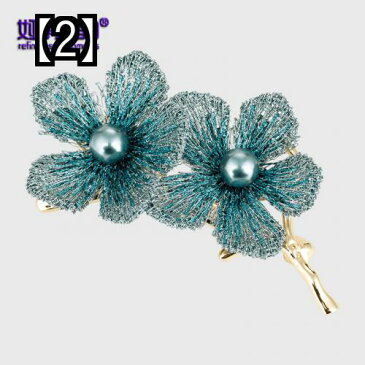 スカーフ留め クリップ ブローチ ピン コサージュ バックル 花 パール おしゃれ レディース ストール シャツ 紫 青 ピンク アクセサリー
