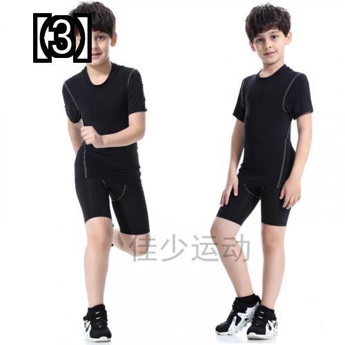 ジュニア コンプレッション インナー タイツ スポーツ キッズ 上下セット 半袖 長袖 バスケットボール トレーニング 速乾性 黒 グリーン