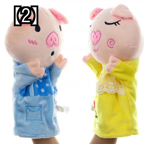パペット 人形 おもちゃ かわいい 動物 ブタ オオカミ ぬいぐるみ ソフトトイ 子供 赤ちゃん 保育 知育 ギフト プレゼント