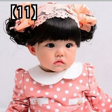 ヘアバンド ターバン ウィッグ アクセサリー 飾り かつら 花 リボン レース 子ども 赤ちゃん 女の子 前髪 お団子 巻き髪 かわいい 韓国 記念 写真 プレゼント 出産祝い
