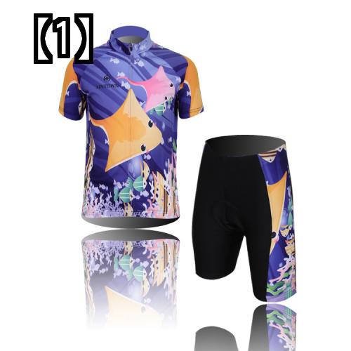 サイクルウェア ジャージ 半袖 ハーフパンツ スーツ 通気性 男の子 女の子 子供服 かわいい おしゃれ スポーツ 上下セット 犬 猫