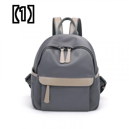リュック レディース おしゃれ 小さめ 鞄 バックパック トレンド シンプル カジュアル　ミニ ナイロン グレー
