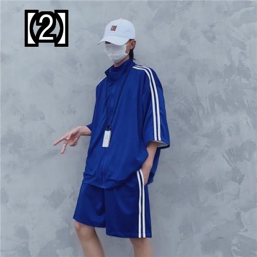 ジャージ レディース 上下セット スポーツ おしゃれ 長袖 トップス ショートパンツ カジュアル ストリート 春秋 ライン ピンク 青 黒