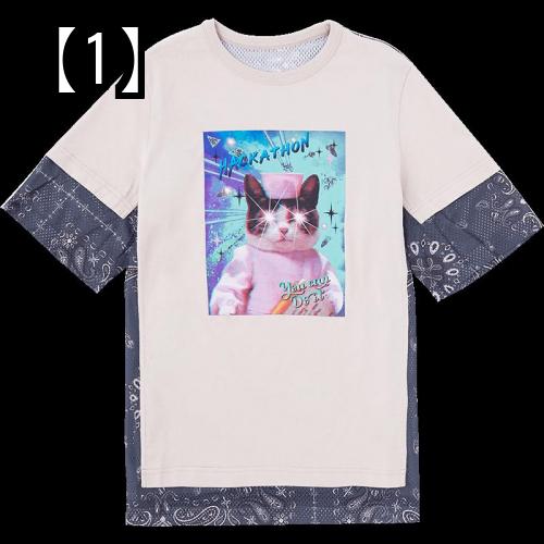 楽天フロントップ楽天市場店猫 tシャツ かわいい Tシャツ トップス 洋服 レディース メンズ カップル 春夏 カジュアル 半袖 男女兼用 白 おしゃれ 丸襟