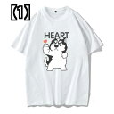 犬柄 tシャツ トップス 夏 綿 半袖 カップル かわいい 猫 ラウンドネック 白 黒 ピンク レディース メンズ 大きいサイズ ペア