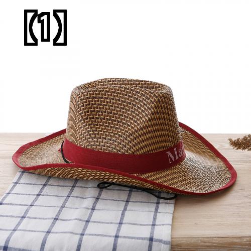 カウボーイ ハット ウエスタン 帽子 つば広 おしゃれ かっこいい メンズ カジュアル 日よけ 赤 茶色 青 通気性 レデ…