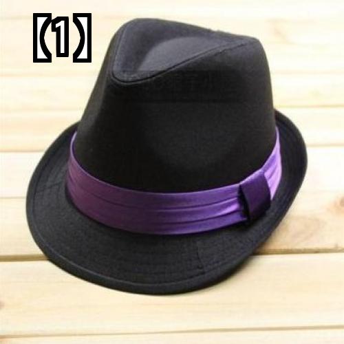 帽子 メンズ ハット おしゃれ 紳士 ジャズ シンプル 中折れ つば広 黒 紫 レディース 綿 通気性 柔らかい 布 日焼け防止