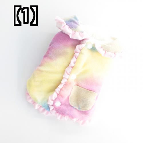 犬服 秋冬 ドッグウェア ペット 小型犬 抜け毛防止 裏起毛 厚手 暖かい 防寒 ポメラニアン シュナウザー 室内 お散歩 プレゼント かわいい 襟 フリル