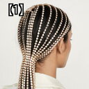 ヘッドチェーン レディース ヘアアクセサリー ラインストーン ロング ヘッドウェア 髪飾り キラキラ ダンス パーティー 二次会 衣装 おしゃれ かわいい ゴールド シルバー