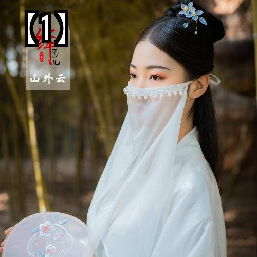 女性用日焼け止めアンティークマスク　フェイスマスク　ベールスカーフ　フェイスプロテクション　ネックガード　紫外線対策