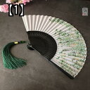 中国風 シルク 女性のアンティーク扇子 古典的　竹 小さな 携帯用 うちわ ポータブルファン