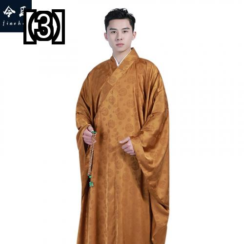 な広い袖 縁起の良い服 僧侶の服 僧侶のローブ シルク